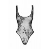 Noir Handemade F242 Tulle body avec broderie flock à motifs