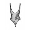 Noir Handemade F242 Tulle body avec broderie flock à motifs