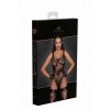 Noir Handemade F242 Tulle body avec broderie flock à motifs