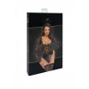 Body Psyche F296 en dentelle et wetlook  - Noir Handmade