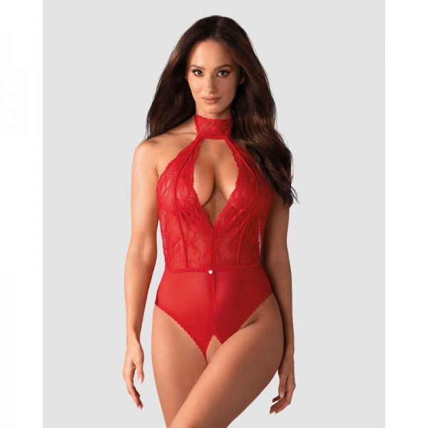 Body DAGMARIE ouvert Rouge