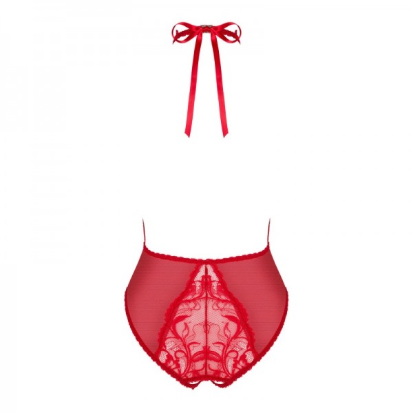 Body DAGMARIE ouvert Rouge  -  Madonna Lingerie