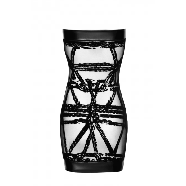 F359 Bondesque Mini robe épaule dénudée