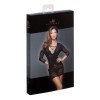 Robe courte F113 en dentelle noire  - Noir Handemade