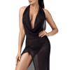 F373 Onyx Robe longue liquide