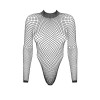 Body noir maille transparente B125