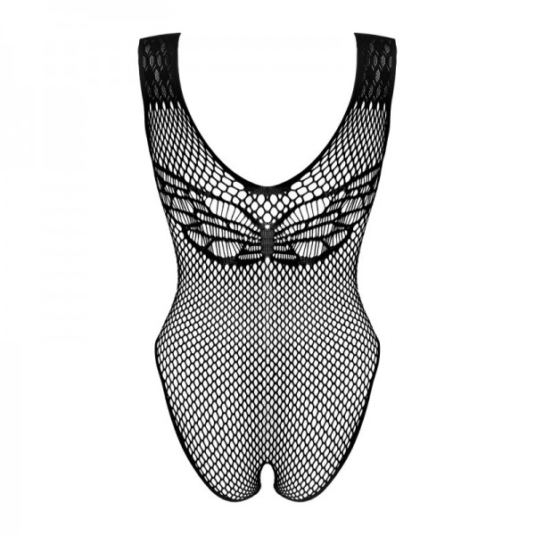 B134 Body / Teddy noir sexy en  maille