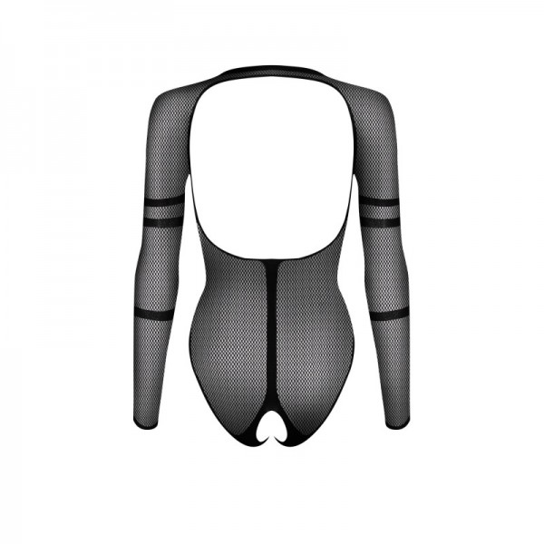 B135 Body noir sexy manches longues