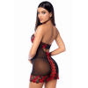 Babydoll brodé sensuelle avec string dentelle