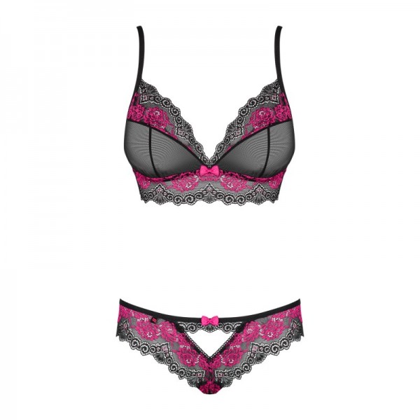 TULIA Ensemble 2 pièces - Noir & Fuchsia