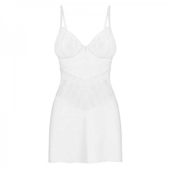 Nuisette blanche ALISSIUM en dentelle – Lingerie chic & glamour