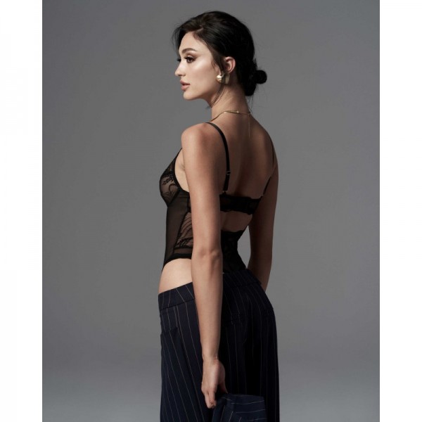 Body ouvert noir PERISIA