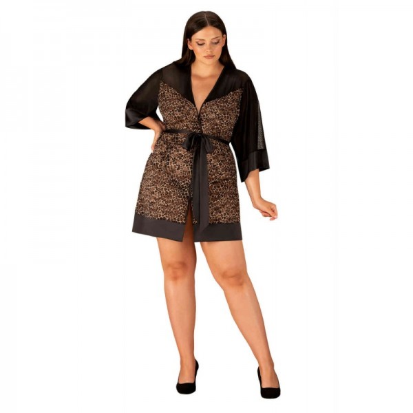 Déshabillé peignoir noir ALLUNES