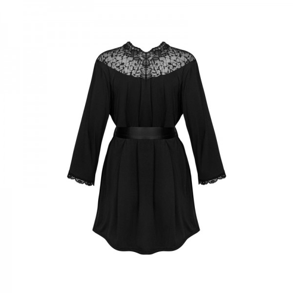 Peignoir noir BELLASTIA très sensuel