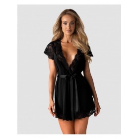 Peignoir noir 810 en dentelle