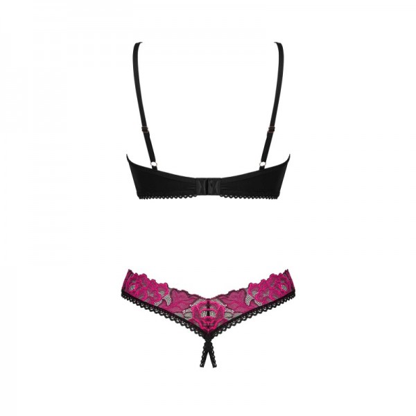 Ensemble 2 pièces ouvert noir et rouge ROSENTY