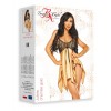 Nuisette sexy satin doré JULIETA - string inclus