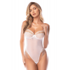Body blanc SEXY transparent avec strass scintillants