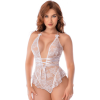 Body blanc en dentelle avec dos ouvert lingerie romantique