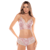 Ensemble 2 pièces rose dentelle confort et sensualité