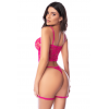 Ensemble lingerie rose en dentelle avec porte-jarretelles – Mapalé