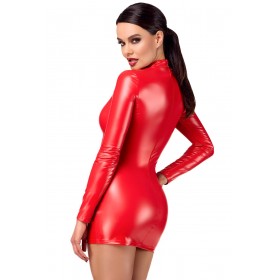 Robe Bombshell F367 Moulante ouverte Red  -  Noir Handemade