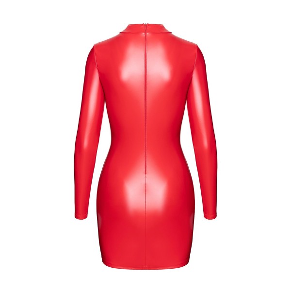 Robe Bombshell F367 Moulante ouverte Red  -  Noir Handemade