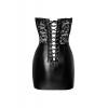 Mini robe et corset à lacets noir SOLACE  F300  - Noir Handmade