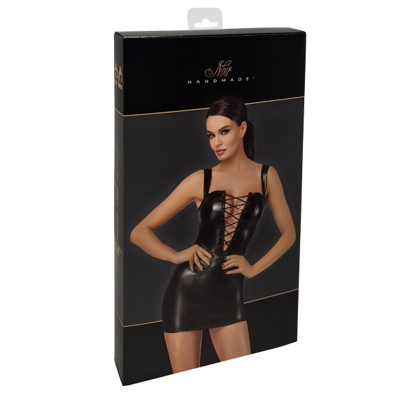 Mini robe lacée rouge BOMBSHELL F364  -Noir Handmade