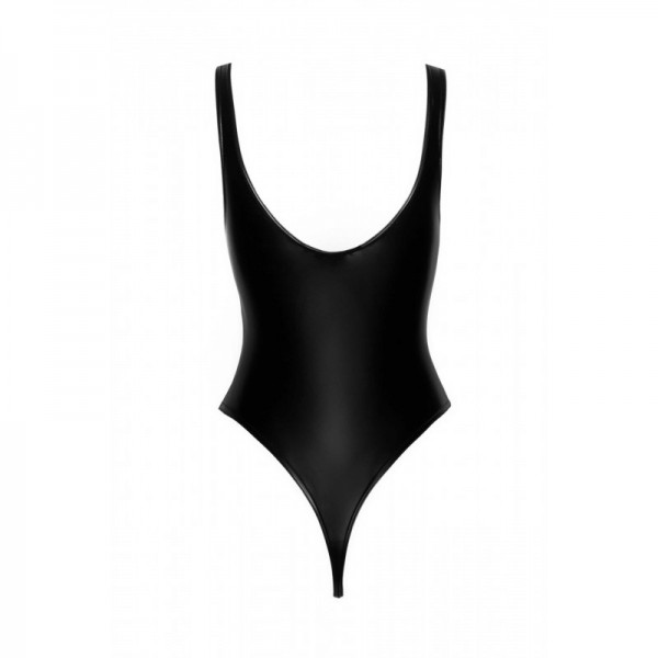 Body F244 avec ourlet inférieur échancré   - Noir Handmade
