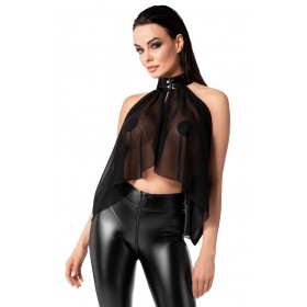 Bolero chic et sensuel F349 OPIUM  - Noir Handmade