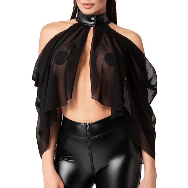Bolero chic et sensuel F349 OPIUM  - Noir Handmade