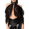 Bolero chic et sensuel F349 OPIUM  - Noir Handmade