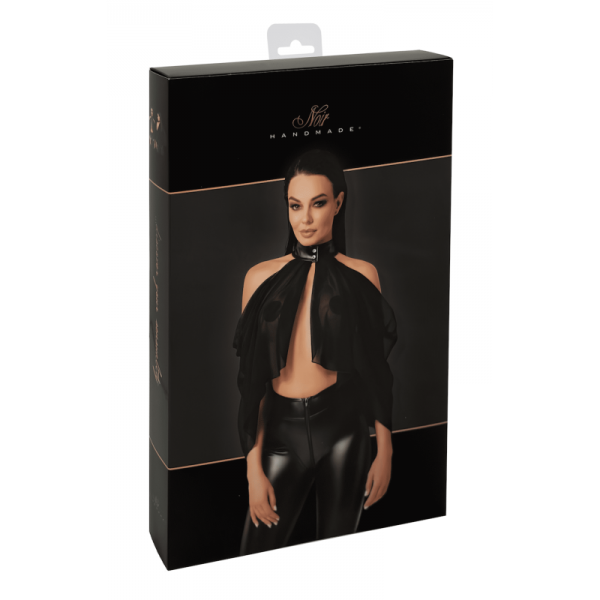 Bolero chic et sensuel F349 OPIUM  - Noir Handmade