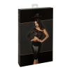 Robe mi-longue wetlook et dentelle EROTICA F339  - Noir Handmade