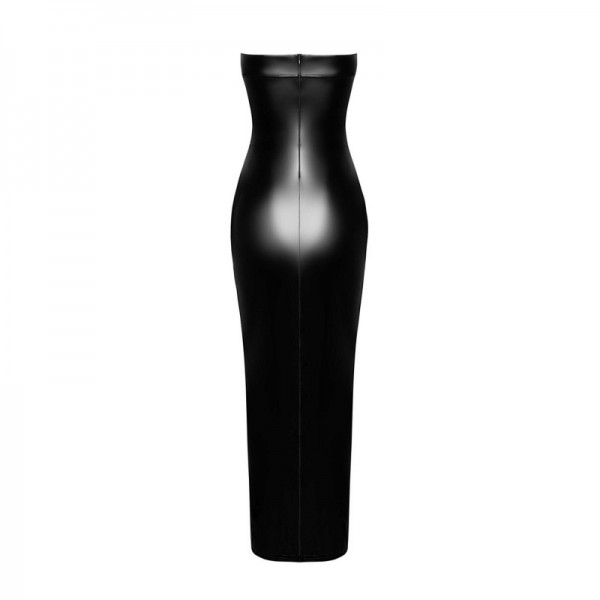 Robe longue noire APHRODISIA F336  - Noir Handmade