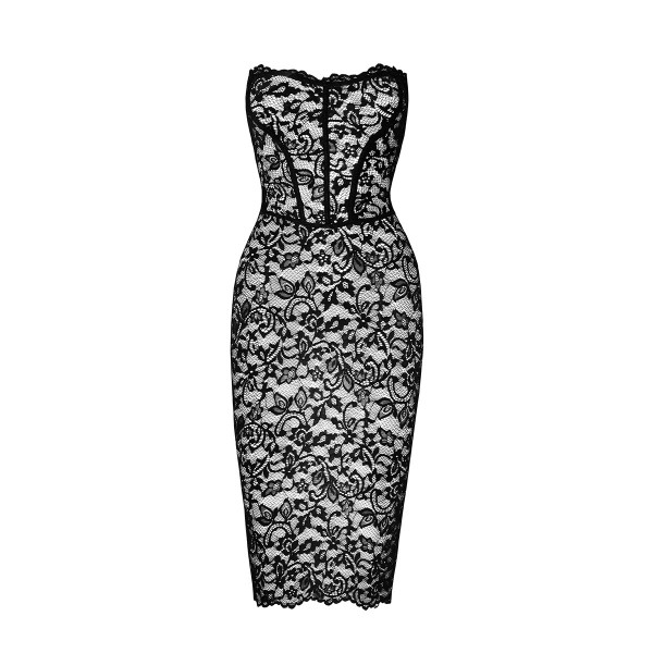 Robe corset Catalyst F301 dentelle-  Noir Handmade