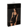 Mini robe avec jarretière Velvetine F344 wetlook - Noir Handmade