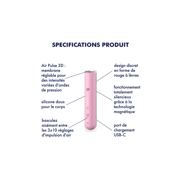 Stimulateur clitoridien de voyage First Kiss - Satisfyer