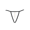 String noir avec bijou perle & strass dorés