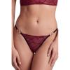 String bordeaux avec anneaux détachables