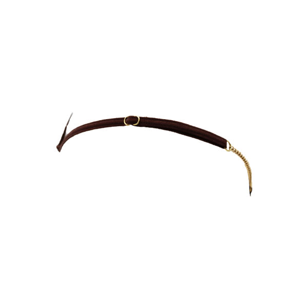 String en dentelle marron  ouvert avec chaînes dorées