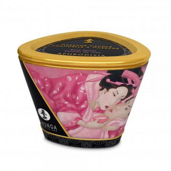 Bougie de massage pétales de roses 170ml  - Shunga