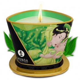 Bougie de massage naturelle au thé vert 170ml  - Shunga