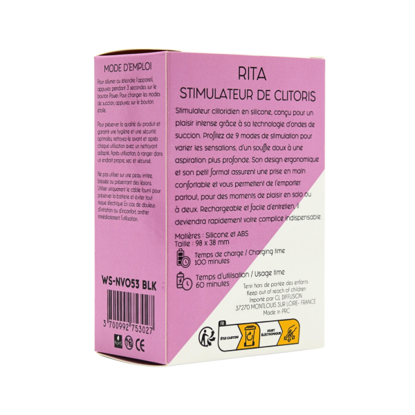 RITA  Stimulateur Clitoridien à Ondes de Succion - Cœur Ardent