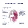 Stimulateur clitoridien par onde de pression sans contact et par vibration USB rose et blanc - Satisfyer