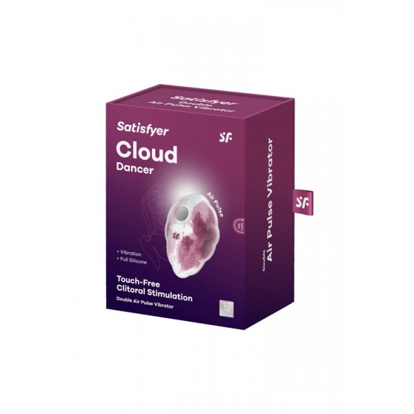 Stimulateur clitoridien par onde de pression sans contact et par vibration USB rose et blanc - Satisfyer