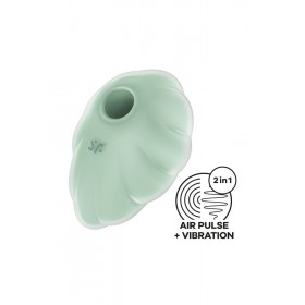 Stimulateur clitoridien par onde de pression sans contact et par vibration USB vert menthe- Satisfyer