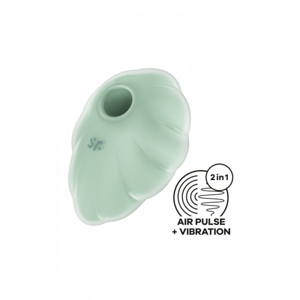 Stimulateur clitoridien par onde de pression sans contact et par vibration USB vert menthe- Satisfyer