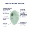 Stimulateur clitoridien par onde de pression sans contact et par vibration USB vert menthe- Satisfyer